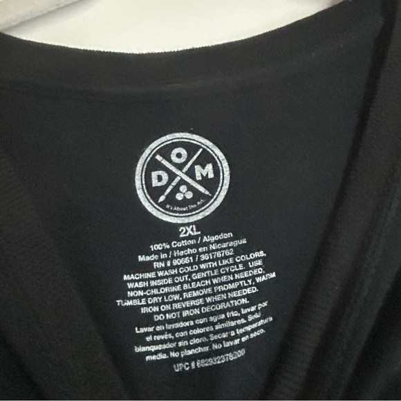 Black T-Shirt with White Tiger Print - Picture 3 of 4